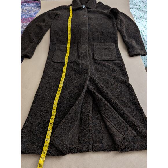 stephanie andrews sherpa teddy fleece maxi coat vintage medium - Picture 7 of 8